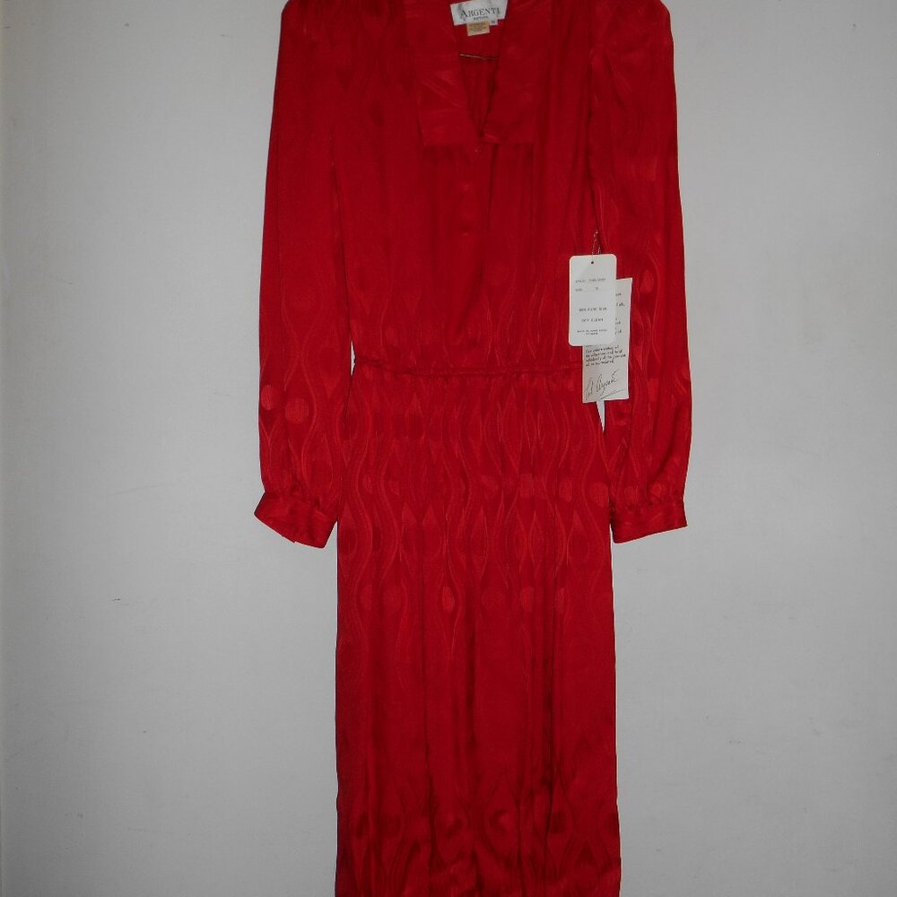 Vintage (Argenti) silk dress- red